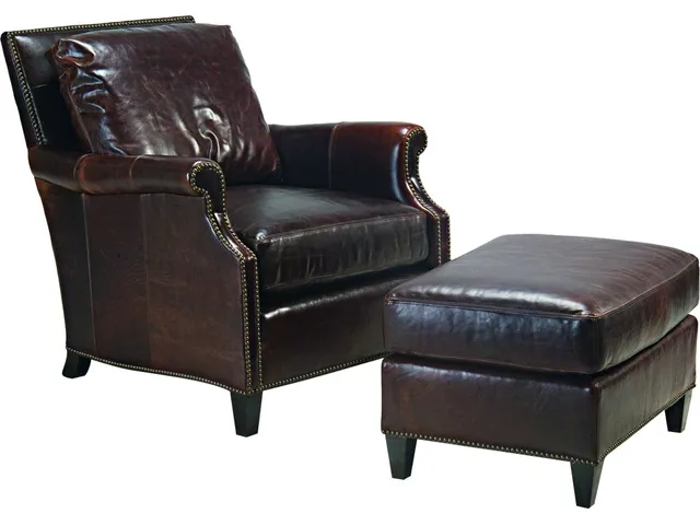 Chartwell Ottoman (Leather) - Alternative View