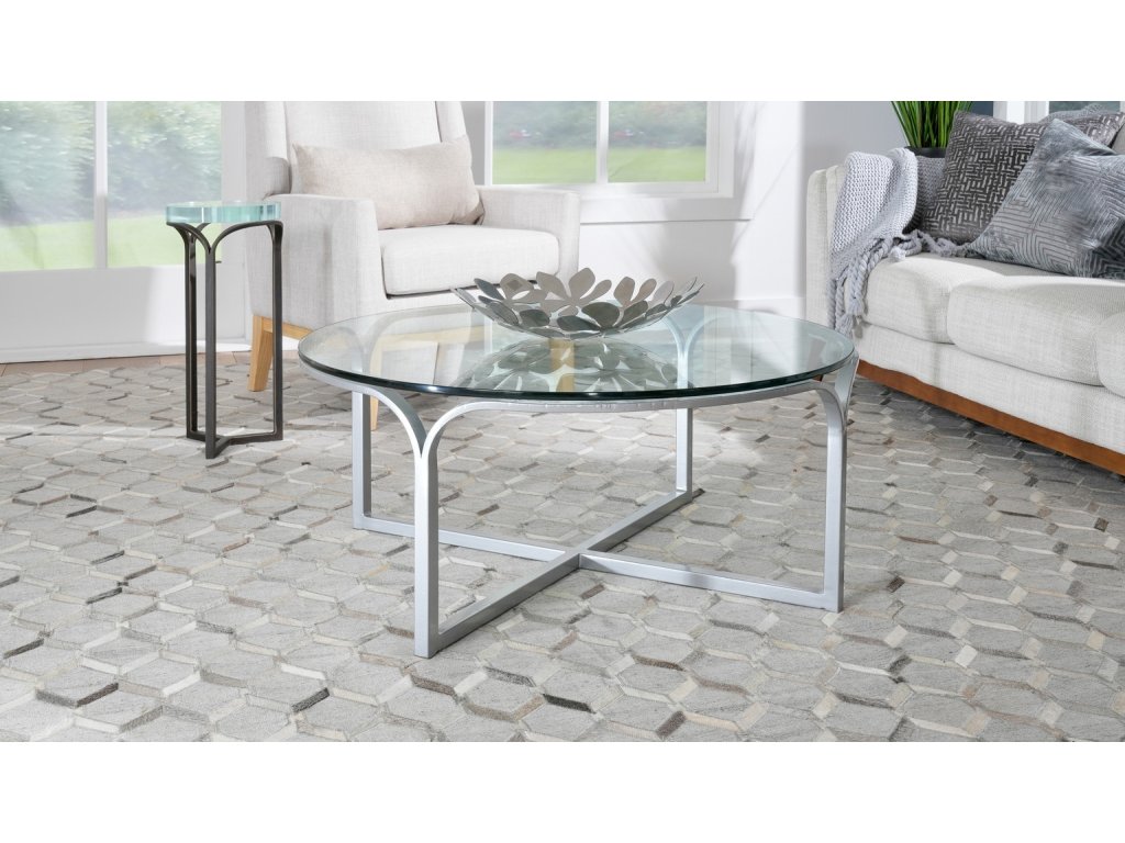 Wave 54" Round Cocktail Table - image 1