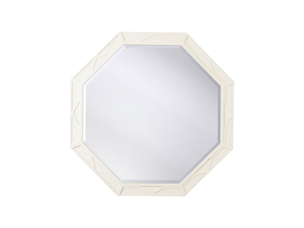 Dahlia Hexagon Mirror - White - main image