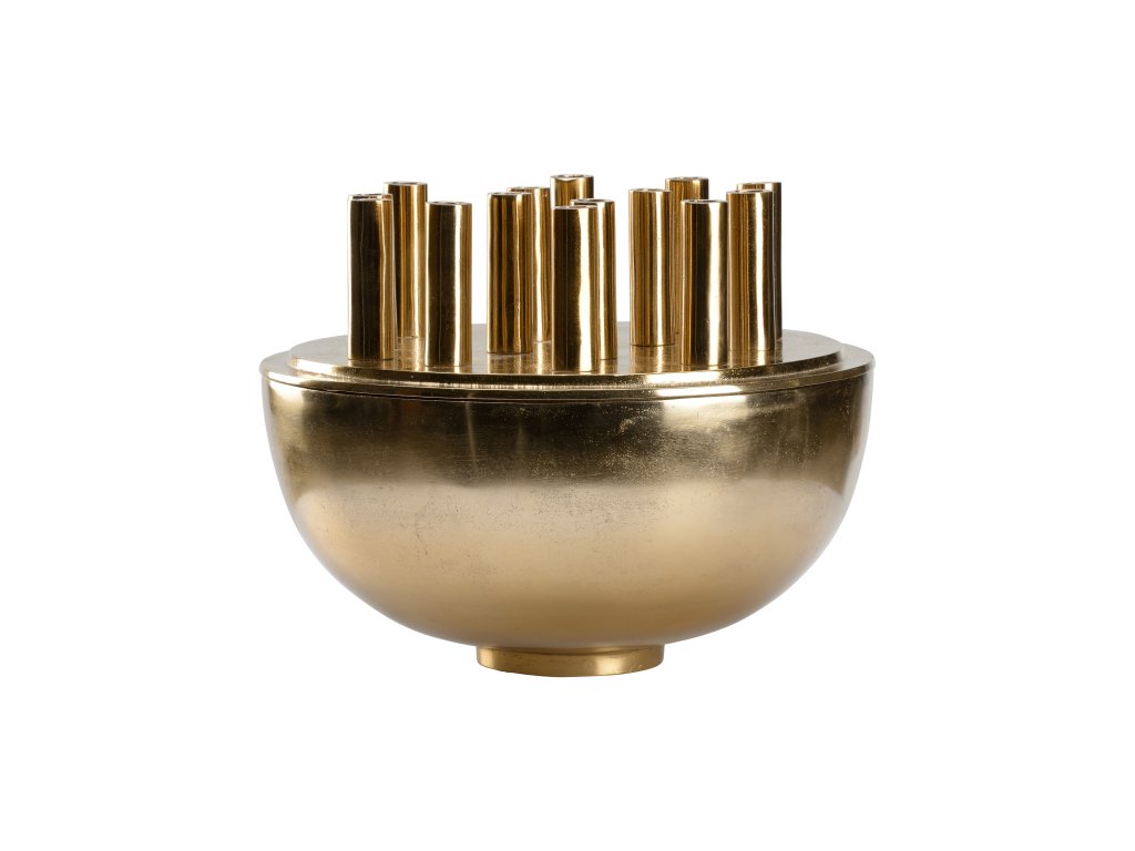 Fluted Brass Vase - main image