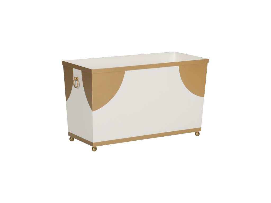 Plais Planter Wide - White/Gold - main image