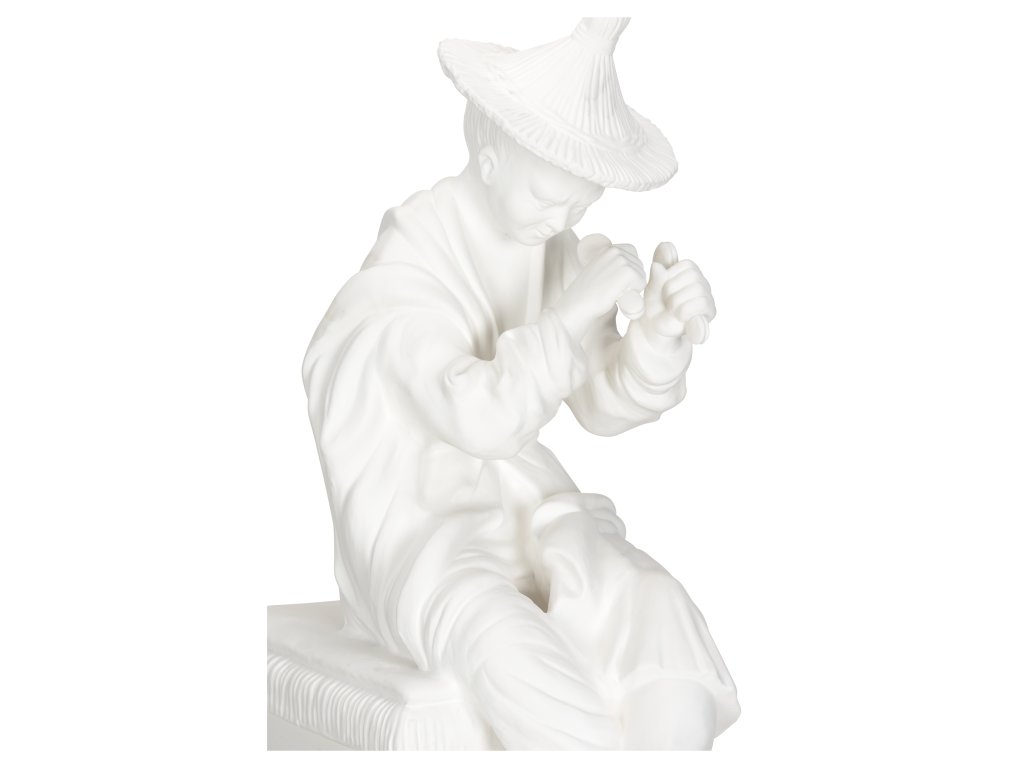 Chinese Man on Pedestal - White - image 1