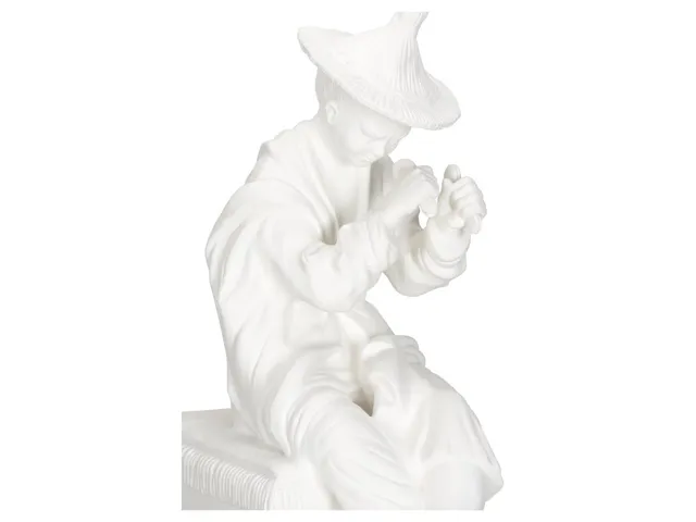 Chinese Man on Pedestal - White - Alternative View