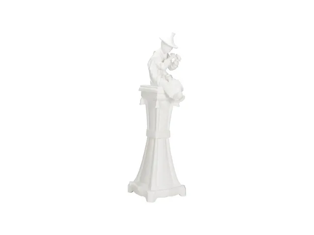 Chinese Man on Pedestal - White