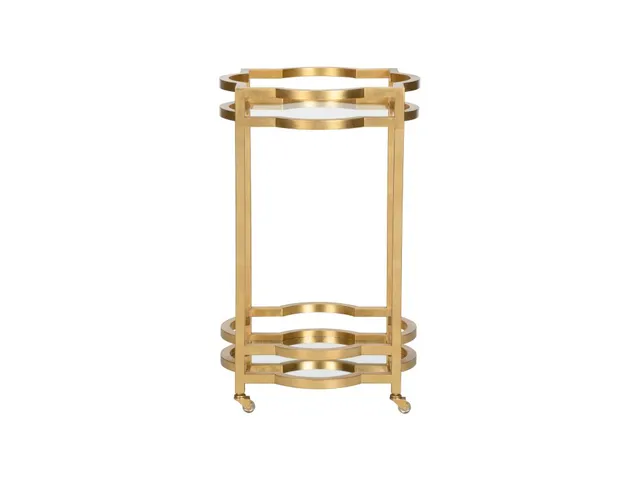 Quatrefoil Bar Cart - Gold - Alternative View