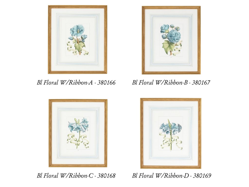 Bl Floral With Ribbon-C - image 1