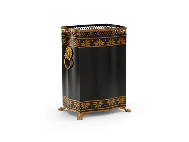 Carlton Wastebasket - Black