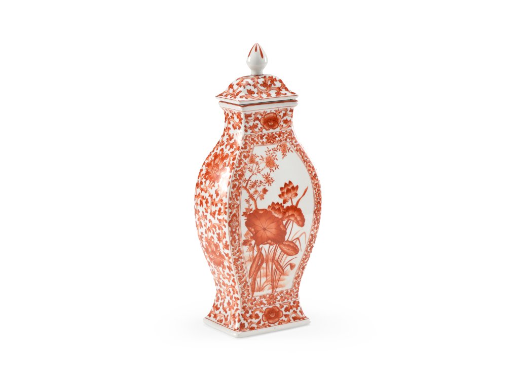 Covered Lotus Leaf Vase - main image