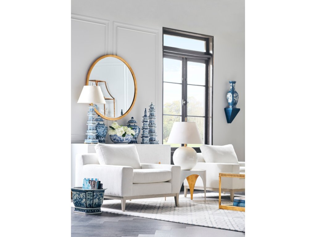 Large Round Mirror - Gold - image 1