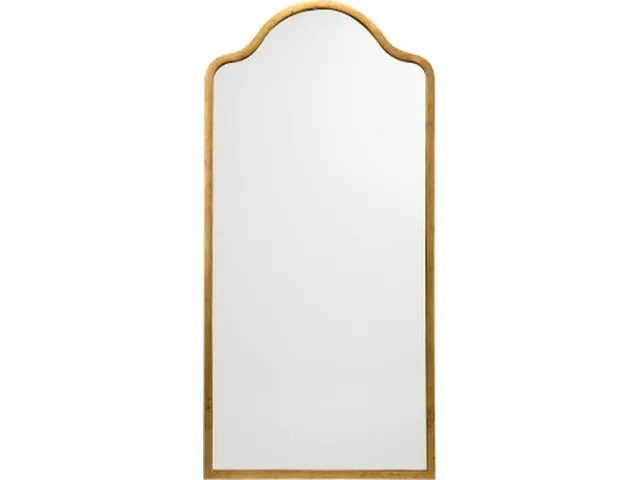 Scalloped Top Mirror - Gold