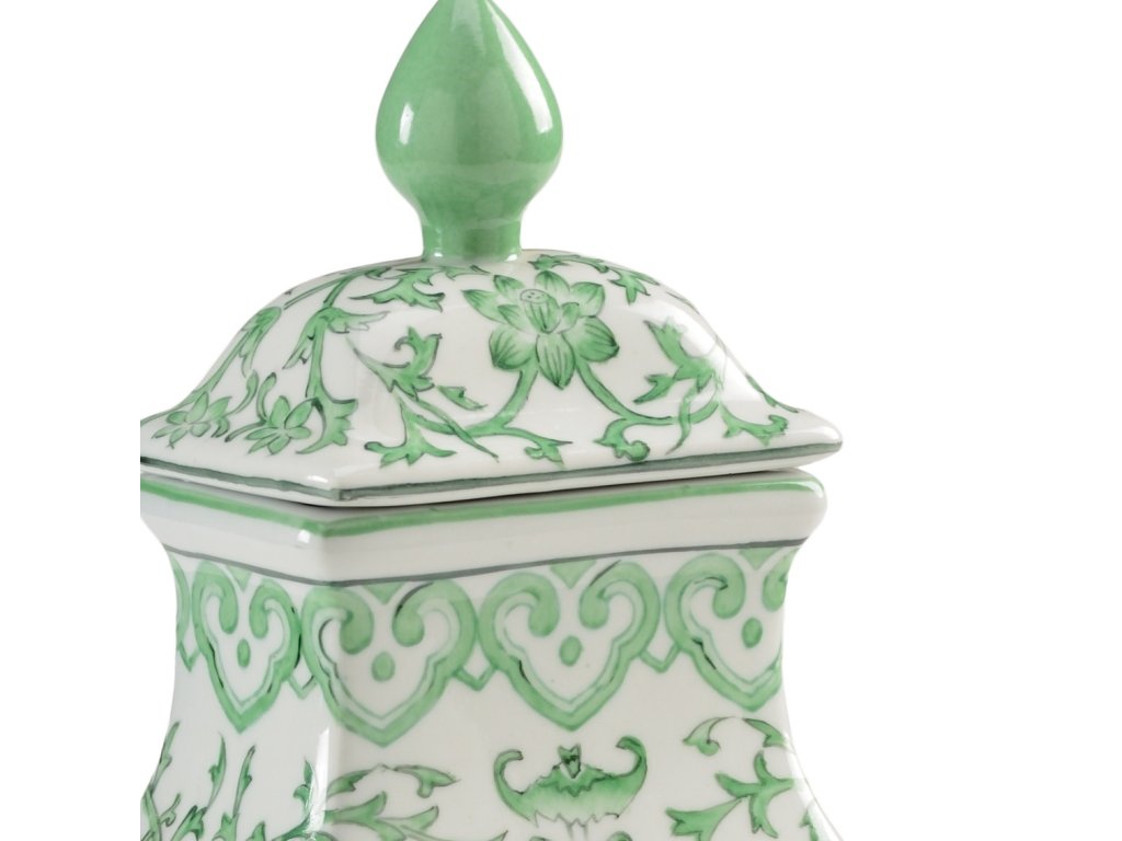 Green Covered Urn - image 1