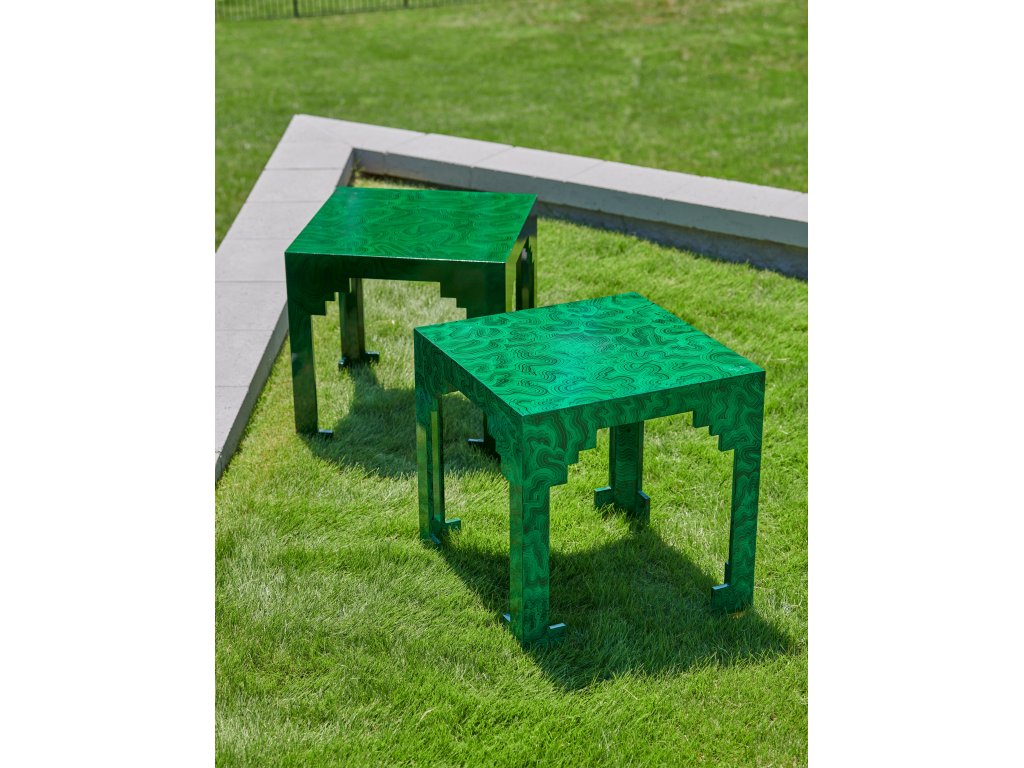 Malachite Cut Corner Table - image 3