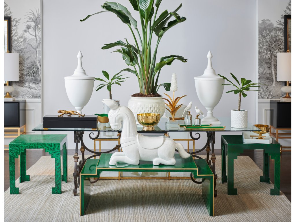 Malachite Cut Corner Table - image 4