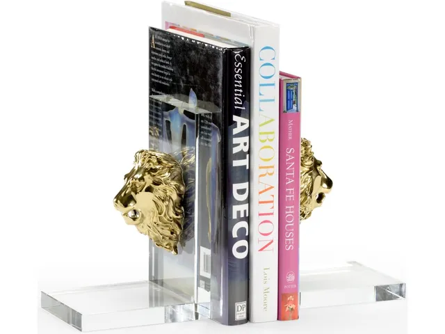 Lion Head Bookends (Pr)
