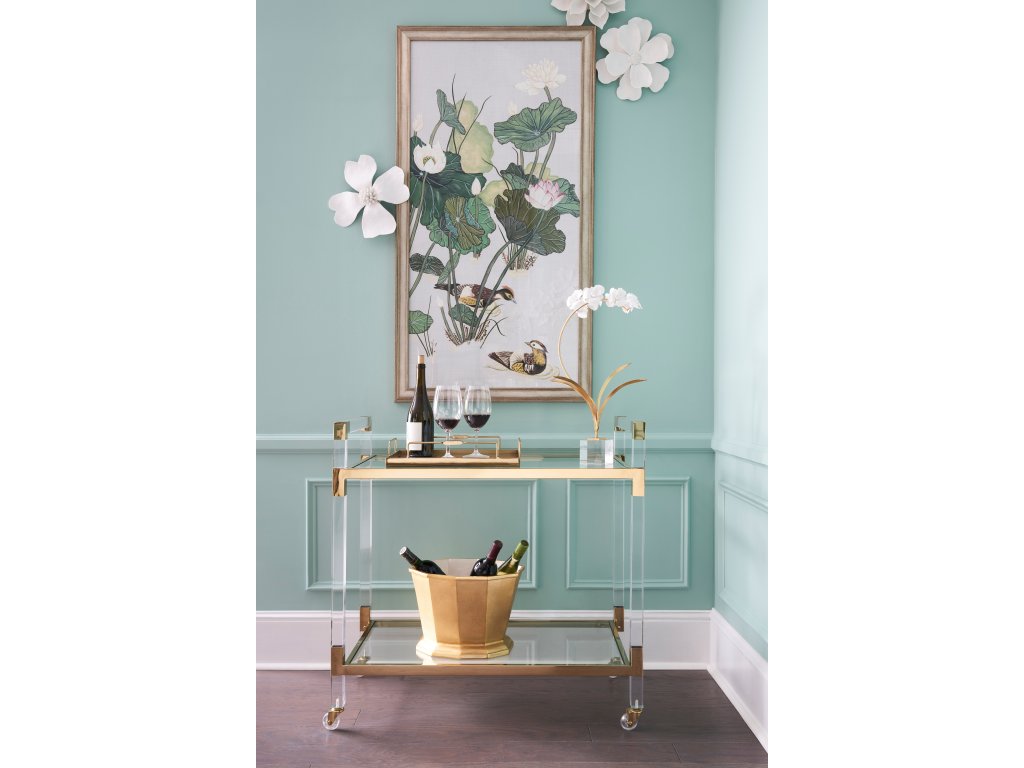 Acrylic Bar Cart - Brass - image 7