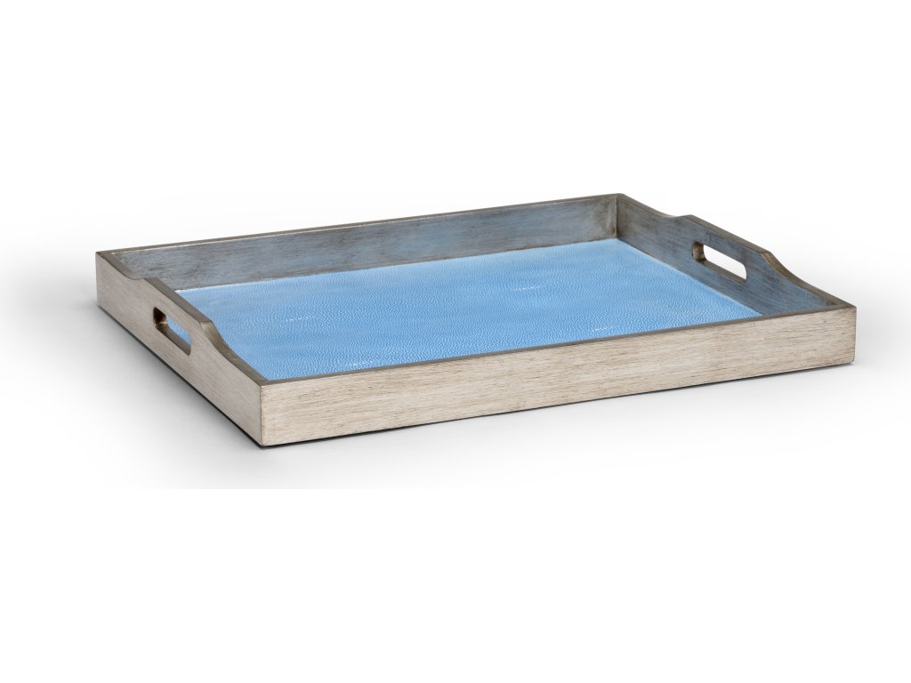 Large Blue Shagreen Tray - main image