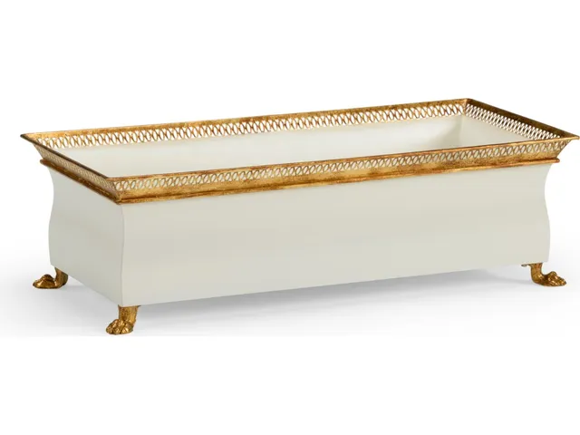 French Tole Planter - Cream