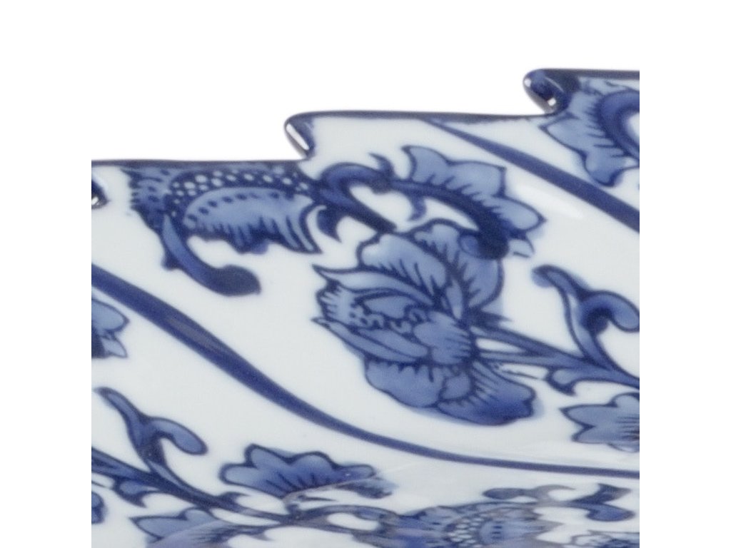 Blue And White Leaf Tray - image 1