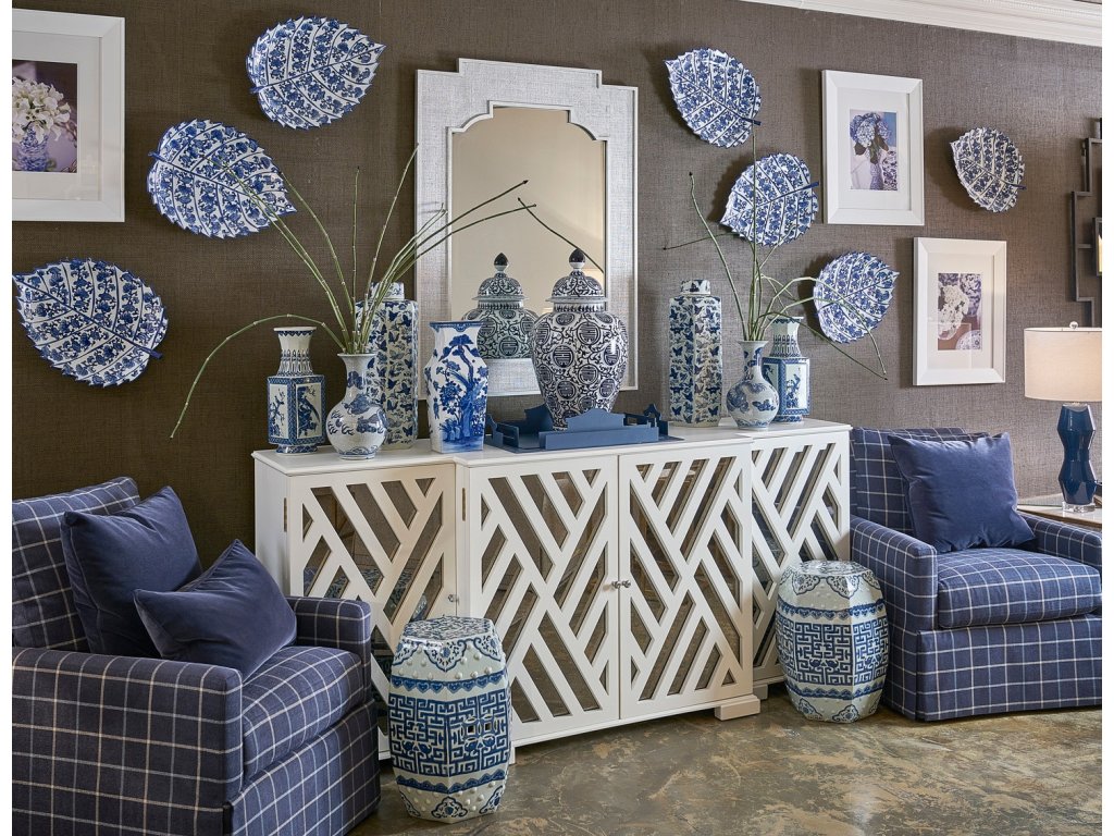 Blue And White Leaf Tray - image 2