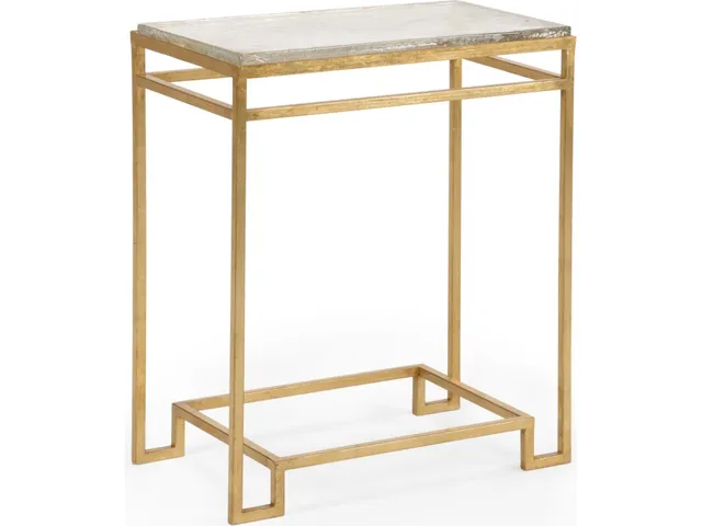 Seed Glass Side Table - Gold