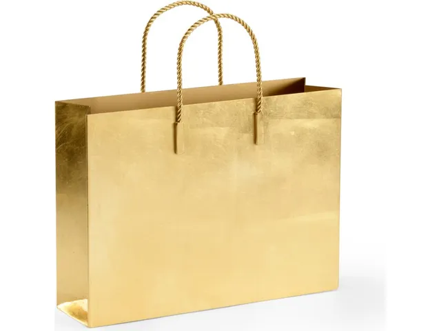 Gold Chic Tote Magazine Rack