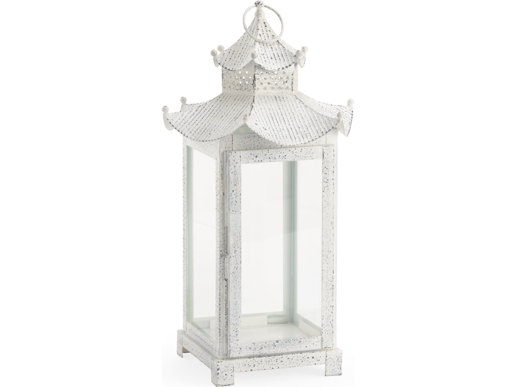 Birch Lantern - White (Lg) - main image
