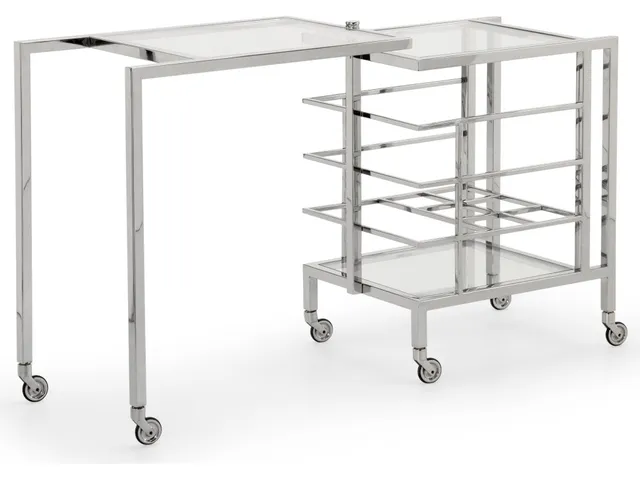 Rankin Bar Cart - Nickel