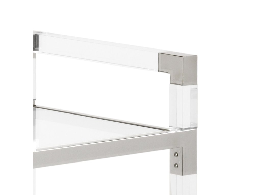 Acrylic Bar Cart - Nickel - image 1