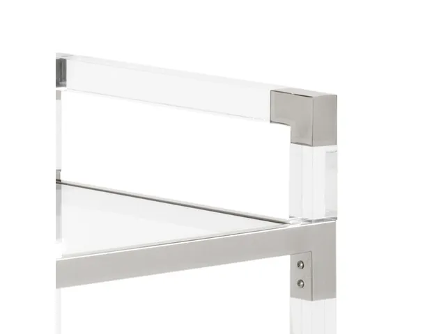 Acrylic Bar Cart - Nickel - Alternative View