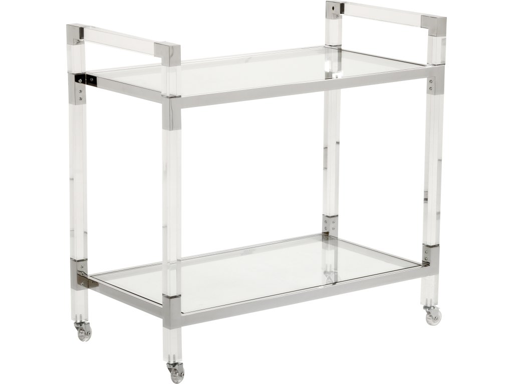 Acrylic Bar Cart - Nickel - main image