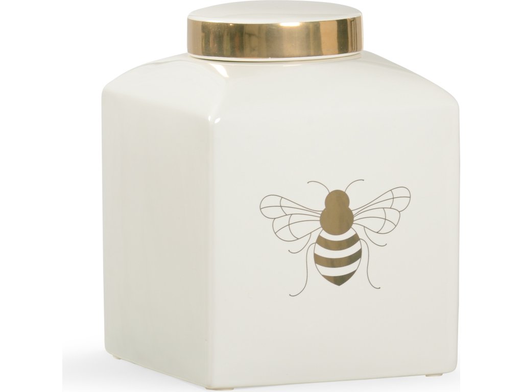 Bee Gracious Ginger Jar - White - main image