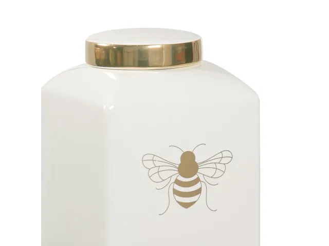 Bee Kind Ginger Jar - White - Alternative View