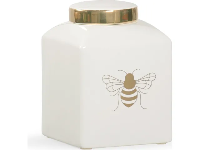 Bee Kind Ginger Jar - White