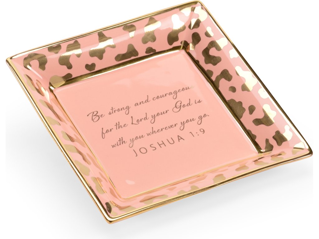 Square Jungle Verse Plate - Coral - main image