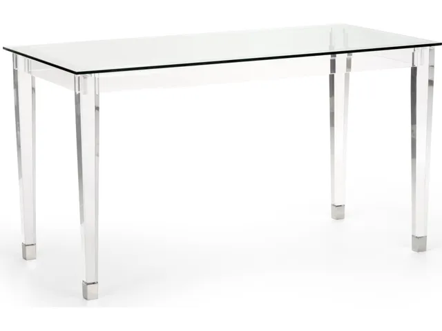 Acrylic Denver Desk - Silver