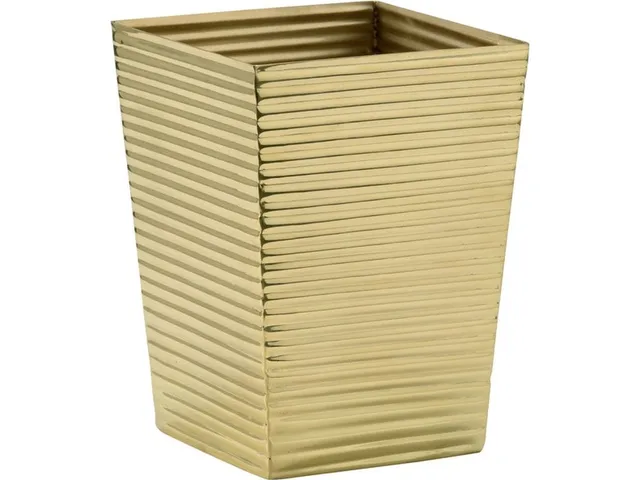 Carson Wastebasket - Gold