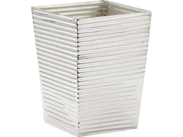Carson Wastebasket - Silver