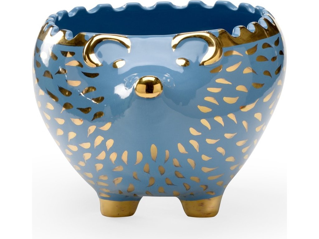 Hedgehog Bowl - Blue/Gold - image 2