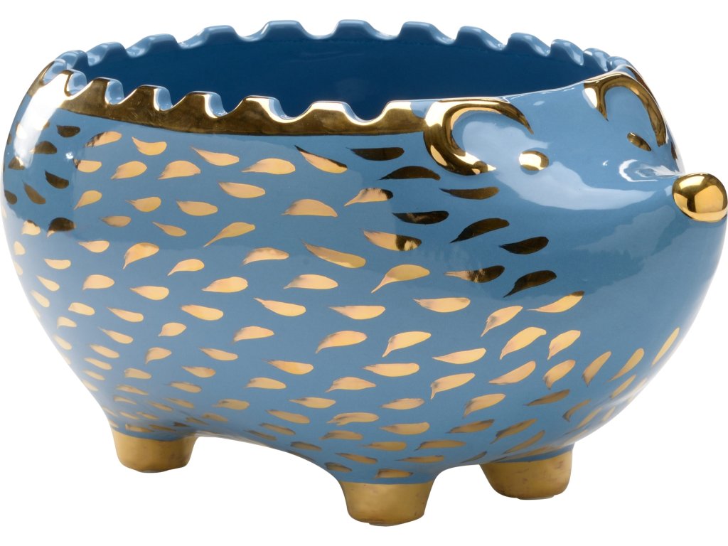 Hedgehog Bowl - Blue/Gold - image 3