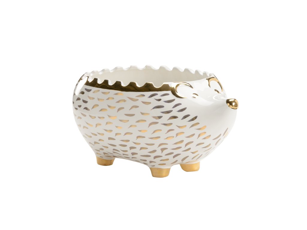 Hedgehog Bowl - White/Gold - image 3