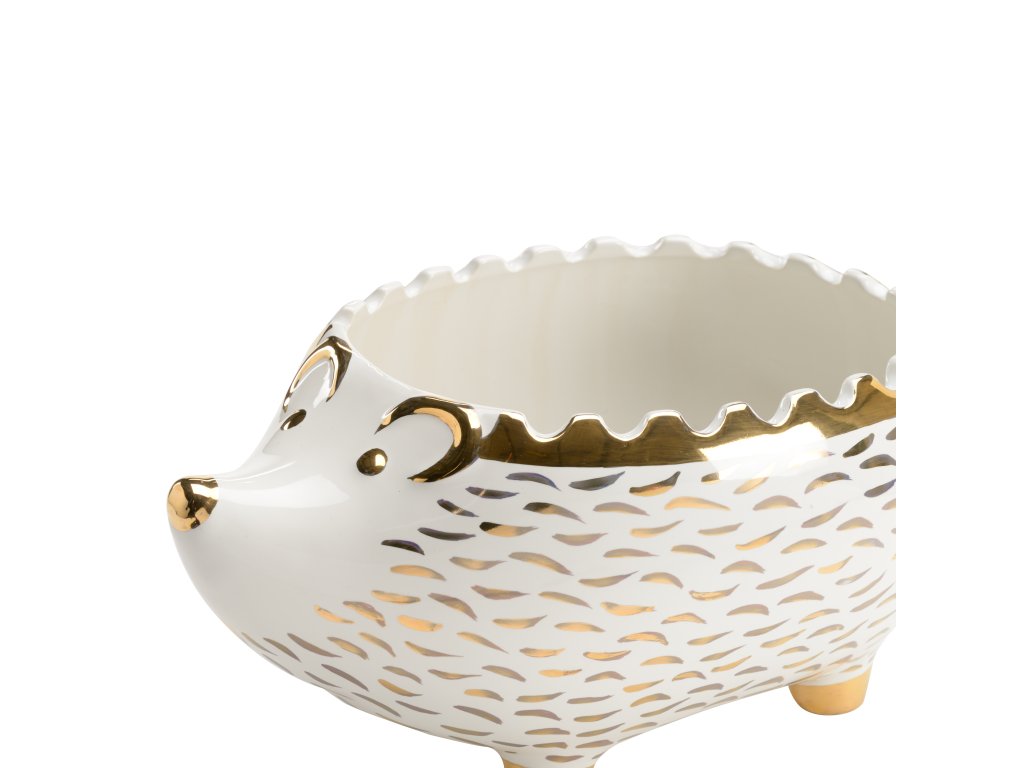 Hedgehog Bowl - White/Gold - image 6
