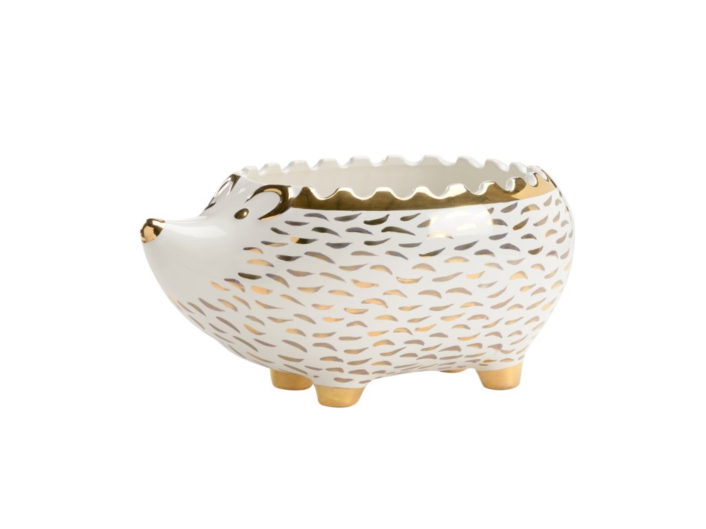 Hedgehog Bowl - White/Gold - main image