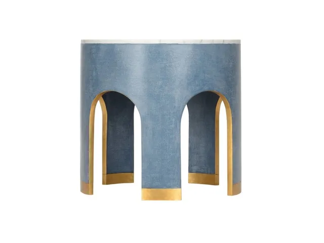 Aqueduct End Table - Blue - Alternative View