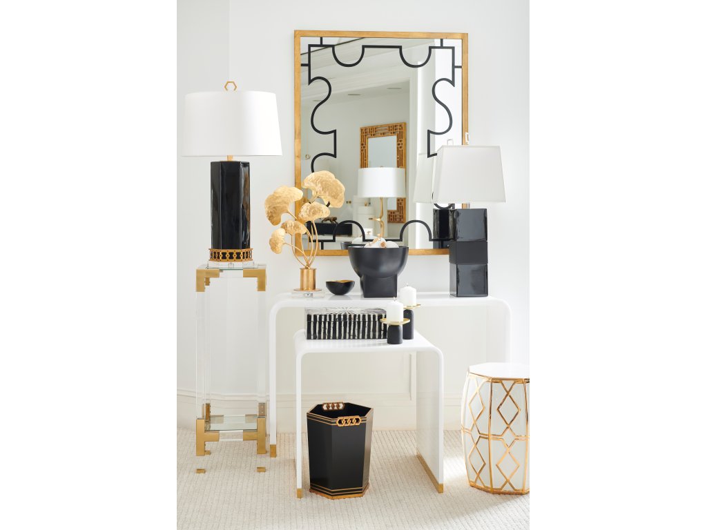 Oliver Wastebasket - Black/Gold - image 3