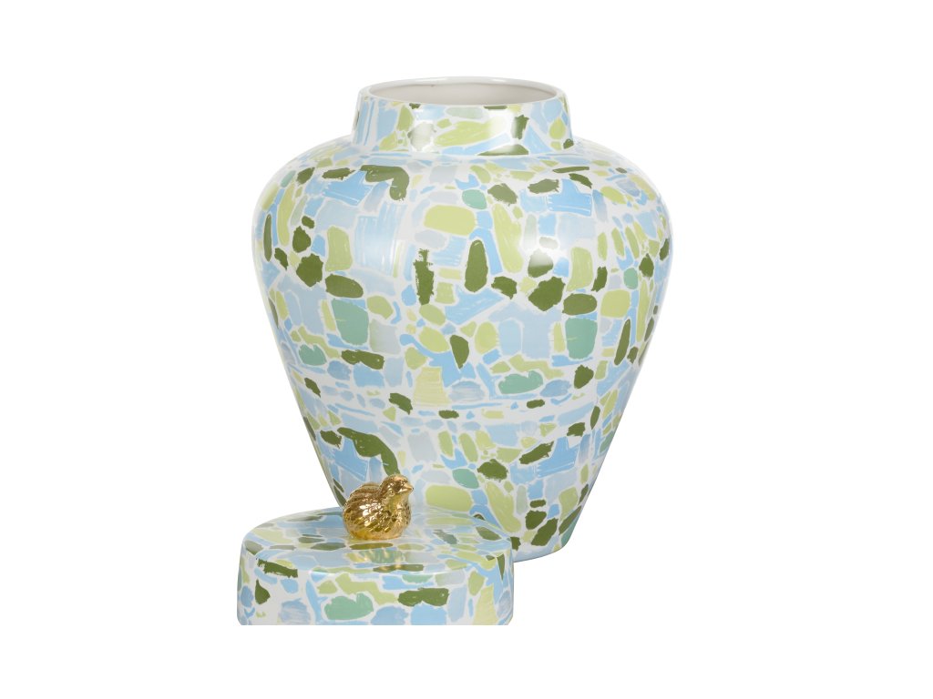 Lumberton Jar With Lid - Blue/Green - image 1