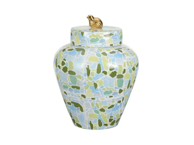 Lumberton Jar With Lid - Blue/Green