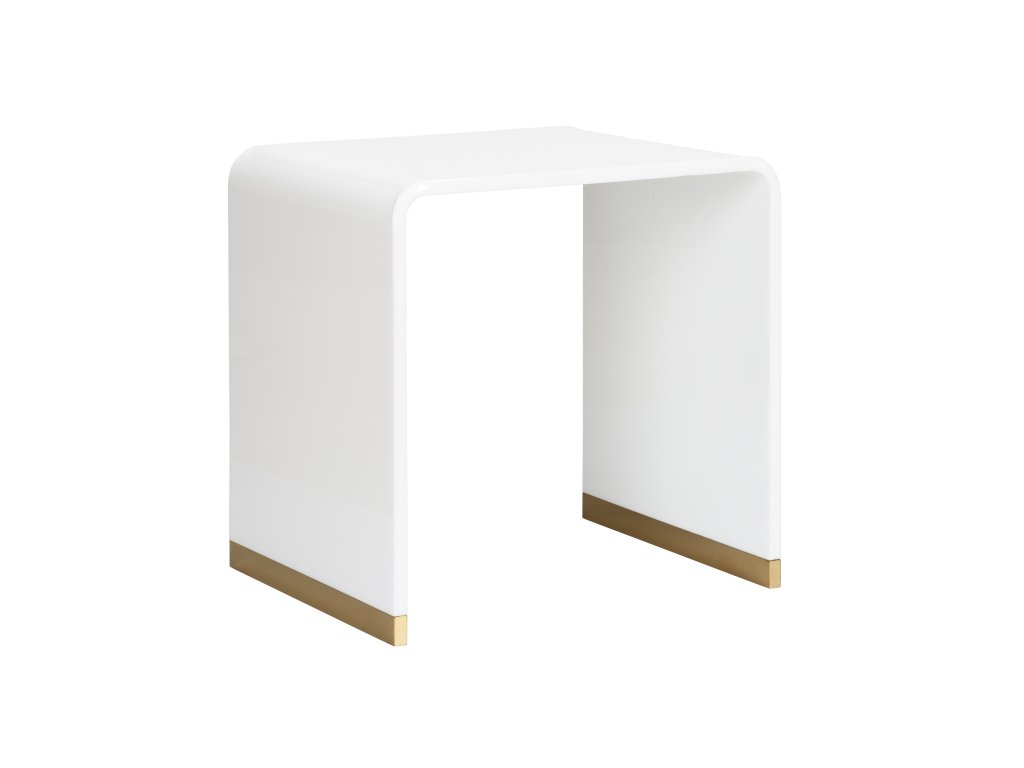 Waterfall End Table - White - main image