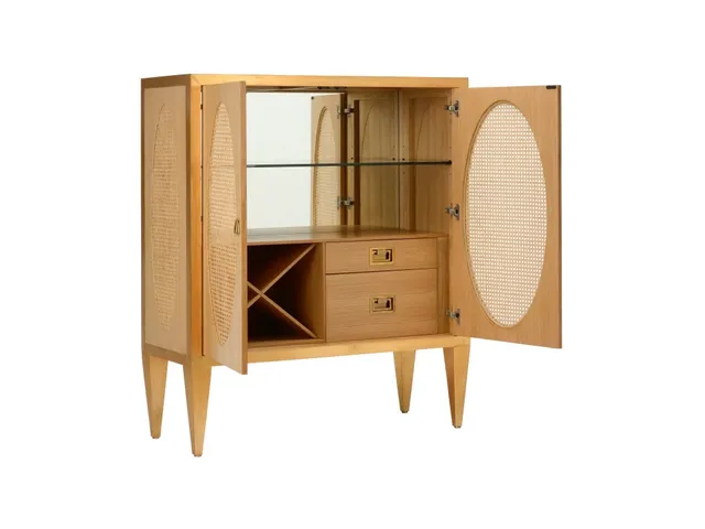 Petite Caned Bar Cabinet