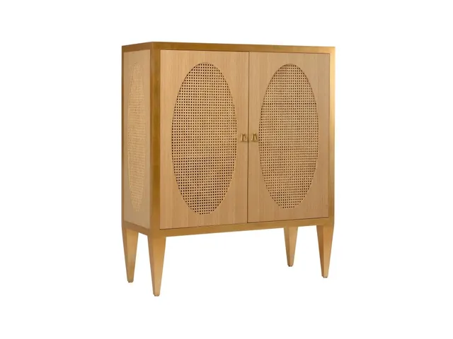 Petite Caned Bar Cabinet