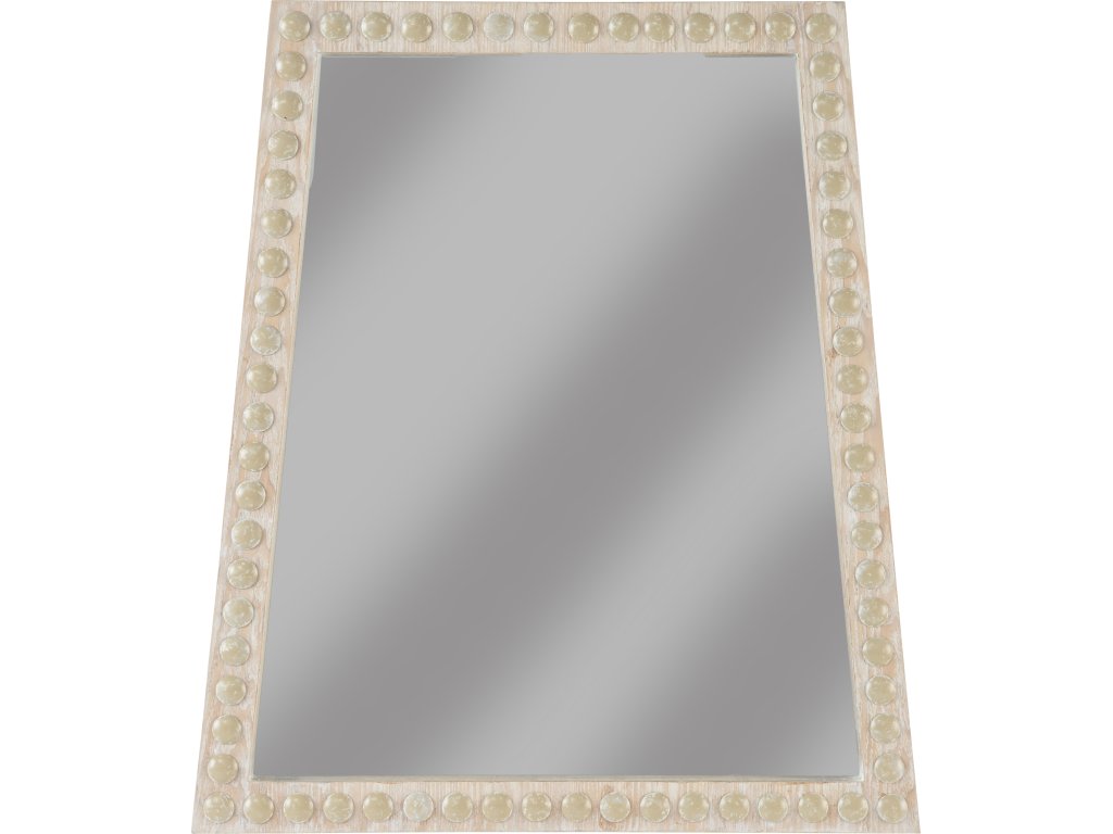 Trapezoid Mirror - Whitewash - main image